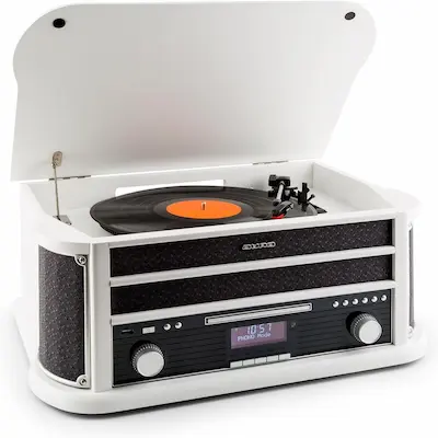 tocadiscos con bluetooth y usb auna belle epoque 1908